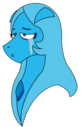 Size: 552x850 | Tagged: safe, artist:combatkaiser, blue diamond (steven universe), bust, crying, ponified, solo, steven universe