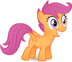 Size: 4000x3436 | Tagged: safe, artist:stinkehund, character:scootaloo, species:pegasus, species:pony, absurd resolution, female, grin, happy, simple background, smiling, solo, transparent background, vector
