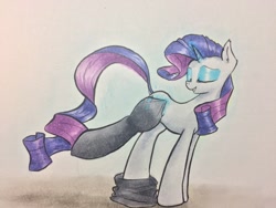 Size: 1280x960 | Tagged: safe, artist:kittyhawk-contrail, character:rarity, species:pony, dressing, female, magic, solo