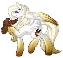 Size: 3500x3250 | Tagged: safe, artist:amazing-artsong, oc, oc only, oc:angelica, species:bird, species:pegasus, species:pony, colored pupils, female, high res, mare, simple background, transparent background