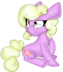 Size: 3493x4000 | Tagged: safe, artist:partylikeanartist, oc, oc only, oc:sepia, oc:seypiey oulomenohn, species:earth pony, species:pony, absurd resolution, looking up, raised eyebrow, simple background, sitting, solo, transparent background, wingding eyes