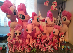 Size: 2000x1459 | Tagged: safe, artist:onlyfactory, character:gummy, character:pinkie pie, species:bat pony, species:earth pony, species:pony, episode:too many pinkie pies, g4, my little pony: friendship is magic, blind bag, bootleg, brushable, collection, custom, female, funko, funko pop!, guardians of harmony, irl, mare, much pinkie, multeity, my little pony pop!, party cannon, pez dispenser, photo, photography, pinkie clone, plushie, ponidox, rainbow power, self ponidox, sticker, too much pink energy is dangerous, toy, welovefine