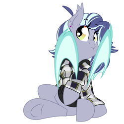 Size: 1024x1024 | Tagged: safe, artist:kellythedrawinguni, oc, oc only, species:bat pony, species:pony, clothing, female, mare, shirt, simple background, sitting, solo, transparent background