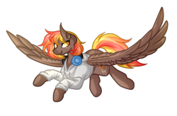 Size: 5000x3281 | Tagged: safe, artist:amazing-artsong, oc, oc only, oc:bonfire, species:pegasus, species:pony, absurd resolution, clothing, female, flying, headphones, hoodie, mare, simple background, solo, transparent background