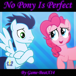 Size: 2160x2160 | Tagged: safe, artist:chainchomp2 edit, artist:game-beatx14, artist:reginault, character:pinkie pie, character:soarin', species:pony, fanfic, fanfic art, fimfiction, fimfiction.net link, story in the source