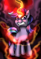 Size: 1020x1468 | Tagged: safe, artist:not-ordinary-pony, character:starlight glimmer, species:pony, species:unicorn, anger magic, angry, female, glowing horn, gritted teeth, magic, mare, ragelight glimmer, serious, serious face, solo, that was fast