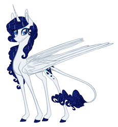 Size: 1895x2053 | Tagged: safe, artist:australian-senior, character:rarity, species:alicorn, species:pony, alicornified, alternate cutie mark, alternate universe, colored hooves, female, leonine tail, race swap, raricorn, simple background, solo, white background