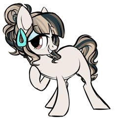 Size: 1024x1024 | Tagged: safe, artist:kellythedrawinguni, oc, oc only, species:earth pony, species:pony, female, mare, simple background, solo, white background