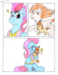 Size: 1260x1640 | Tagged: safe, artist:the1king, character:cup cake, character:pear butter, character:pumpkin cake, parent:cup cake, species:pony, episode:the perfect pear, g4, my little pony: friendship is magic, comic, crying, cupcake, daughter, feels, female, implied reincarnation, mother