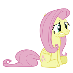 Size: 6000x6000 | Tagged: safe, artist:blackgryph0n, artist:internationaltck, edit, character:fluttershy, species:pegasus, species:pony, absurd resolution, female, lip bite, mare, simple background, sitting, solo, transparent background, vector, vector edit