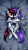 Size: 1080x1920 | Tagged: safe, artist:setharu, oc, oc only, oc:blackjack, oc:morning glory (project horizons), species:pegasus, species:pony, species:unicorn, fallout equestria, fallout equestria: project horizons, g4, bed, cute, eyebrows, eyebrows visible through hair, female, gloryjack, hug, lesbian, looking at each other, mare, oc x oc, ocbetes, profile, shipping, signature, smiling, spread wings, wings