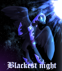 Size: 1142x1308 | Tagged: safe, artist:not-ordinary-pony, character:nightmare moon, character:princess luna, species:alicorn, species:pony, female, helmet, mare, night, solo, stars