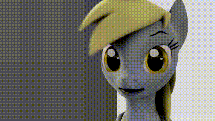 Size: 720x404 | Tagged: safe, artist:bastbrushie, character:derpy hooves, species:pony, 3d, animated, female, gif, michael rosen, nice, noice, solo, source filmmaker, youtube link