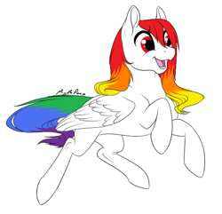 Size: 536x516 | Tagged: safe, artist:mythpony, oc, oc only, unnamed oc, species:pegasus, species:pony, female, mare, simple background, solo, white background