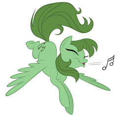 Size: 3000x2831 | Tagged: dead source, safe, artist:draikjack, artist:lauren faust, character:medley, species:pegasus, species:pony, g1, bow, eyes closed, female, flying, g1 to g4, generation leap, music notes, simple background, solo, tail bow, transparent background, vector, whistling