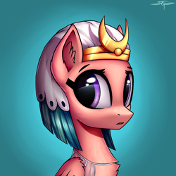 Size: 3000x3000 | Tagged: safe, artist:setharu, character:somnambula, species:pegasus, species:pony, g4, bust, clothing, female, mare, portrait, solo