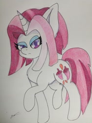 Size: 2448x3264 | Tagged: safe, artist:luxiwind, character:cayenne, species:pony, species:unicorn, episode:spice up your life, g4, my little pony: friendship is magic, female, mare, solo, traditional art