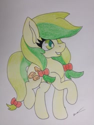 Size: 2448x3264 | Tagged: safe, artist:luxiwind, character:apple fritter, species:earth pony, species:pony, apple family member, female, mare, solo, traditional art