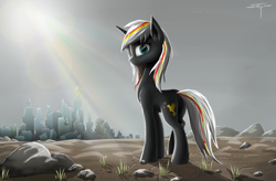 Size: 1560x1024 | Tagged: safe, artist:setharu, oc, oc only, oc:velvet remedy, species:pony, species:unicorn, fallout equestria, crystaller building, fanfic, fanfic art, female, manehattan, mare, ruins, solo