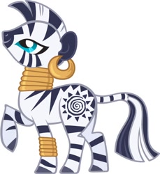Size: 463x506 | Tagged: safe, artist:janice, artist:lauren faust, edit, character:zecora, species:zebra, color edit, colored, concept art, female, shaman, simple background, solo, vector, what could have been, white background