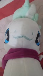 Size: 2322x4128 | Tagged: safe, artist:onlyfactory, photographer:horsesplease, character:double diamond, :3, bootleg, close-up, irl, photo, plushie, smiling