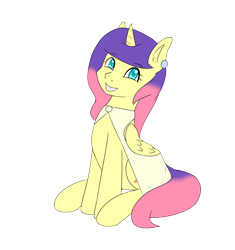 Size: 2844x3026 | Tagged: safe, artist:wolfy-pony, oc, oc only, oc:solaria, species:alicorn, species:pony, 2018 community collab, derpibooru community collaboration, alicorn oc, clothing, jewelry, simple background, smiling, solo, transparent background