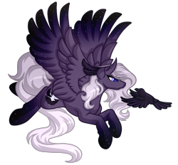 Size: 4601x4265 | Tagged: safe, artist:amazing-artsong, oc, oc only, oc:raven sky, species:bird, species:pegasus, species:pony, species:raven, absurd resolution, commission, flying, simple background, transparent background