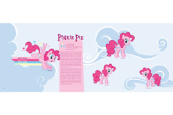 Size: 1000x667 | Tagged: safe, artist:lauren faust, official, character:pinkie pie, species:earth pony, species:pegasus, species:pony, concept art, flying, hasbro, pegasus pinkie pie, race swap, reference sheet, stock image, wings