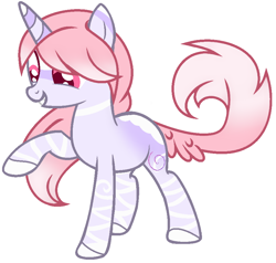Size: 888x844 | Tagged: safe, artist:razorbladetheunicron, base used, oc, oc only, oc:magic glow, species:pony, species:unicorn, commission, cutie mark, gradient hair, simple background, smiling, solo, stripes, vector