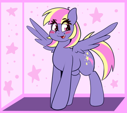 Size: 2200x1965 | Tagged: safe, artist:graphene, oc, oc only, oc:stardrop, species:pegasus, species:pony, cute, ocbetes, smiling, solo