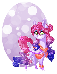 Size: 1072x1400 | Tagged: safe, artist:australian-senior, oc, oc only, oc:rose mist, species:bat pony, species:pony, abstract background, gradient hair, simple background, solo, transparent background