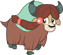 Size: 7078x6151 | Tagged: safe, artist:digimonlover101, character:yona, species:yak, episode:school daze, g4, my little pony: friendship is magic, absurd resolution, cloven hooves, cute, female, simple background, smiling, solo, transparent background, vector, yonadorable