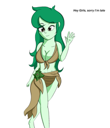 Size: 1717x2000 | Tagged: safe, artist:diaperednight, character:wallflower blush, equestria girls:forgotten friendship, g4, my little pony: equestria girls, my little pony:equestria girls, belly button, bikini, brown swimsuit, busty wallflower blush, clothing, female, front knot midriff, midriff, simple background, solo, swimsuit