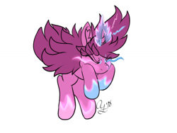 Size: 1024x768 | Tagged: safe, artist:aurorafang, oc, oc only, oc:aurorafang, species:pony, species:unicorn, anger magic, crying, fluffy, glowing horn, magic, magic overload, male, simple background, sombra eyes, stallion, white background