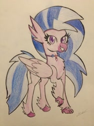 Size: 2448x3264 | Tagged: safe, artist:luxiwind, character:silverstream, species:classical hippogriff, species:hippogriff, episode:school daze, g4, my little pony: friendship is magic, female, high res, solo, traditional art