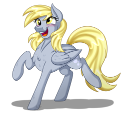Size: 2300x2200 | Tagged: safe, artist:jack-pie, character:derpy hooves, species:pegasus, species:pony, blushing, female, mare, open mouth, simple background, smiling, solo, transparent background