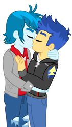 Size: 1024x1820 | Tagged: safe, artist:supermaxx92, character:flash sentry, g4, my little pony: equestria girls, my little pony:equestria girls, gay, kissing, male, shipping, simple background, thunderbass, thunderflash, transparent background, vector