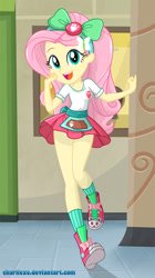 Size: 547x980 | Tagged: safe, artist:charliexe, character:fluttershy, episode:pet project, eqg summertime shorts, g4, my little pony: equestria girls, my little pony:equestria girls, adorasexy, canterlot high, clothing, converse, cute, female, legs, looking at you, miniskirt, moe, open mouth, paraskirt, pleated skirt, sexy, shoes, shyabetes, skirt, skirt lift, sneakers, socks, solo, thighs, upskirt denied