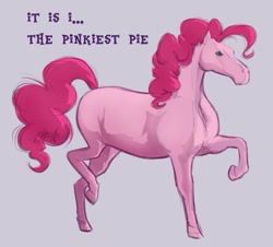 Size: 707x639 | Tagged: safe, artist:midnightpremiere, character:pinkie pie, species:pony, female, gray background, hoers, meme, ponified animal photo, ponified meme, realistic, simple background, solo, the frenchiest fry, wat