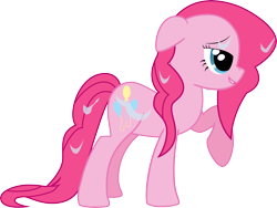 Size: 6666x5001 | Tagged: dead source, safe, artist:kittyhawk-contrail, character:pinkie pie, species:earth pony, species:pony, g4, absurd resolution, adobe imageready, female, floppy ears, mare, profile, raised hoof, simple background, solo, transparent background, wet mane