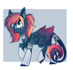 Size: 2300x2200 | Tagged: safe, artist:cloud-fly, oc, oc:kyrie, species:pegasus, species:pony, female, mare, solo