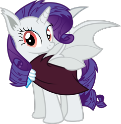 Size: 6144x6286 | Tagged: safe, artist:digimonlover101, gameloft, character:rarity, species:alicorn, species:bat pony, species:pony, absurd resolution, alicornified, bat ponified, bat pony alicorn, female, mobile game, race swap, raribat, raricorn, simple background, smiling, solo, transparent background, vampire