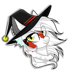Size: 1036x1066 | Tagged: safe, artist:cloud-fly, oc, species:pony, bust, clothing, eye clipping through hair, female, hat, mare, portrait, simple background, snake, solo, transparent background, witch hat, ych result