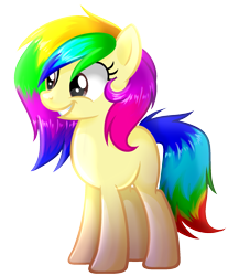 Size: 1477x1781 | Tagged: safe, artist:cloud-fly, oc, oc:rainbowtashie, species:earth pony, species:pony, female, mare, simple background, solo, transparent background