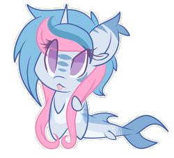 Size: 2071x1885 | Tagged: safe, artist:starlightlore, oc, oc only, oc:shark bait, original species, shark pony, simple background, solo, tongue out, transparent background