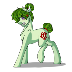 Size: 3200x3200 | Tagged: safe, artist:jack-pie, oc, oc only, species:pony, chest fluff, commission, female, gritted teeth, mare, simple background, solo, transparent background