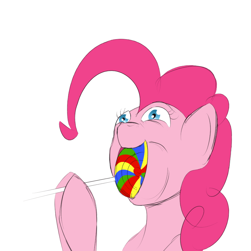Size: 800x800 | Tagged: safe, artist:cheshiresdesires, artist:smile, character:pinkie pie, animated, female, lollipop
