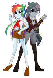 Size: 2100x3100 | Tagged: safe, artist:geraritydevillefort, character:rainbow dash, my little pony:equestria girls, clothing, coin, edmond dantes, envelope, high res, past, present, rainbow dantes, self paradox, shorts, simple background, smiling, the count of monte cristo, the count of monte rainbow, transparent background