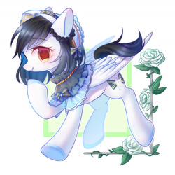 Size: 1800x1800 | Tagged: safe, artist:leafywind, oc, oc only, species:pegasus, species:pony, blushing, clothing, commission, cute, female, looking at you, mare, solo