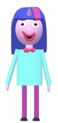 Size: 208x441 | Tagged: safe, artist:logan jones, character:twilight sparkle, my little pony:equestria girls, baldi's basics in education and learning, horned humanization, jesus christ how horrifying, nightmare fuel, paint 3d, simple background, style emulation, stylistic suck, transparent background, what has science done